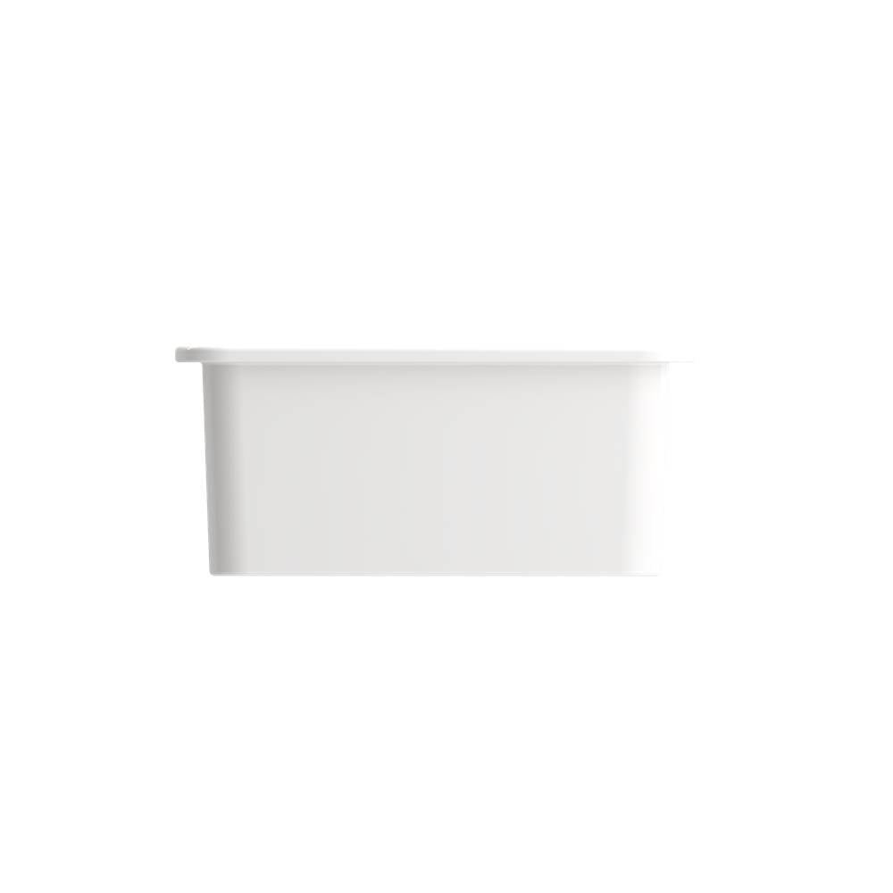 Sotto Dual-mount Fireclay 12 in. Single Bowl Bar Sink with Strainer in Matte Dark Gray
