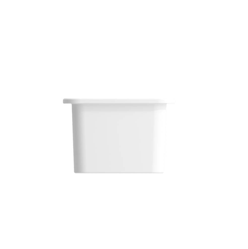 Sotto Dual-mount Fireclay 12 in. Single Bowl Bar Sink with Strainer in Matte Dark Gray