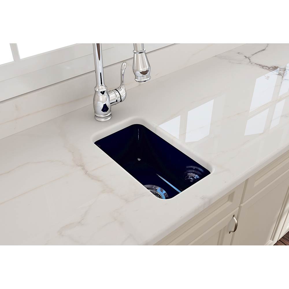 Sotto Dual-mount Fireclay 12 in. Single Bowl Bar Sink with Strainer in Matte Dark Gray
