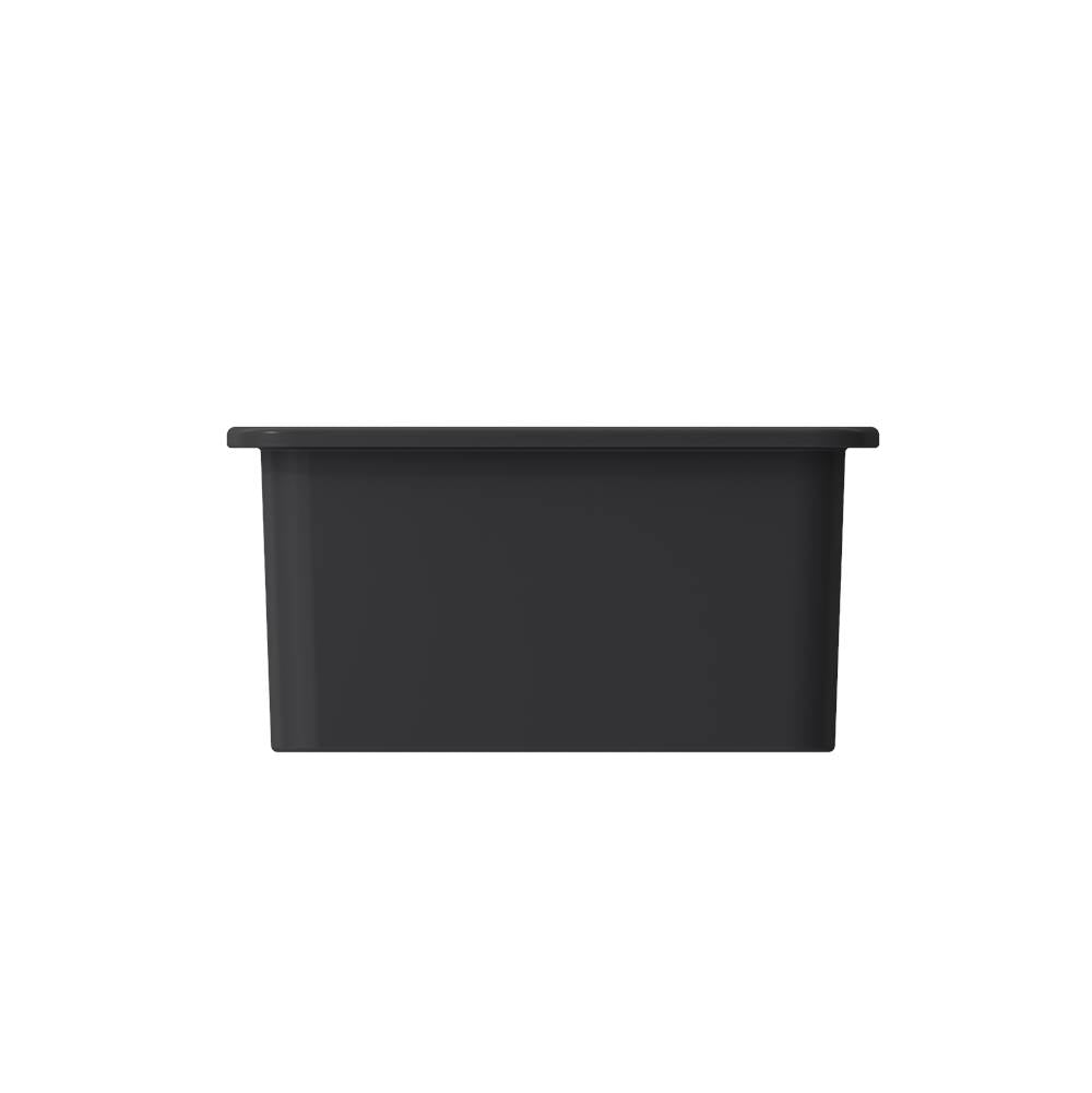 Sotto Dual-mount Fireclay 18 in. Single Bowl Bar Sink with Protective Bottom Grid and Strainer in White