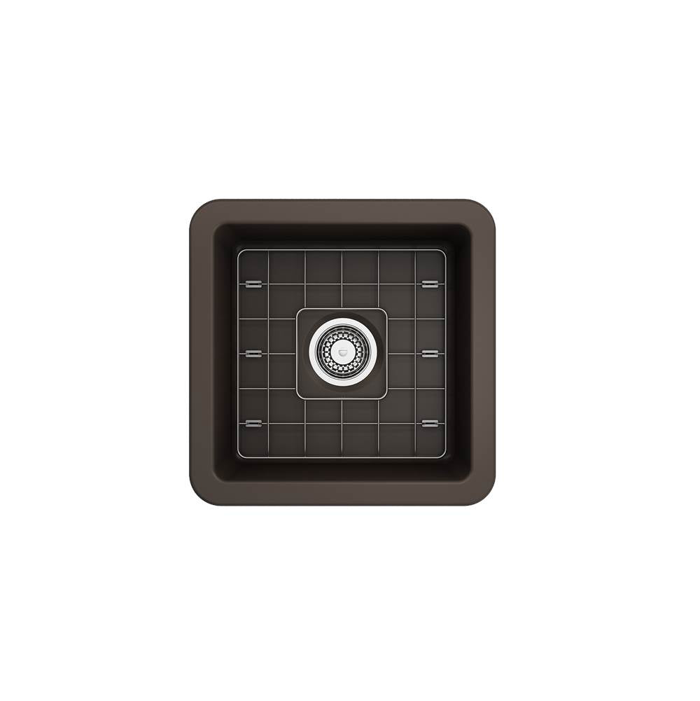 Sotto Dual-mount Fireclay 18 in. Single Bowl Bar Sink with Protective Bottom Grid and Strainer in White