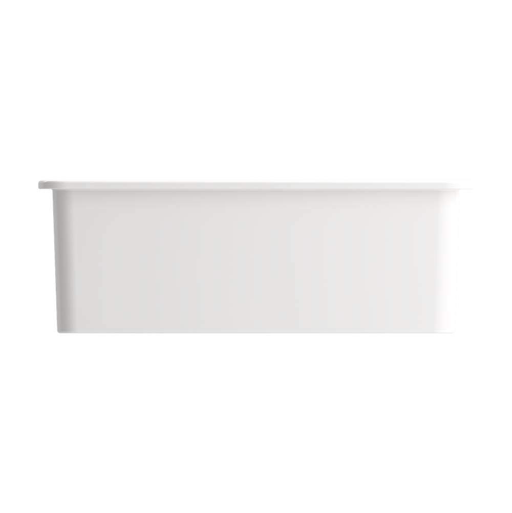 Sotto Dual-mount Fireclay 27 in. Single Bowl Kitchen Sink with Protective Bottom Grid and Strainer in White