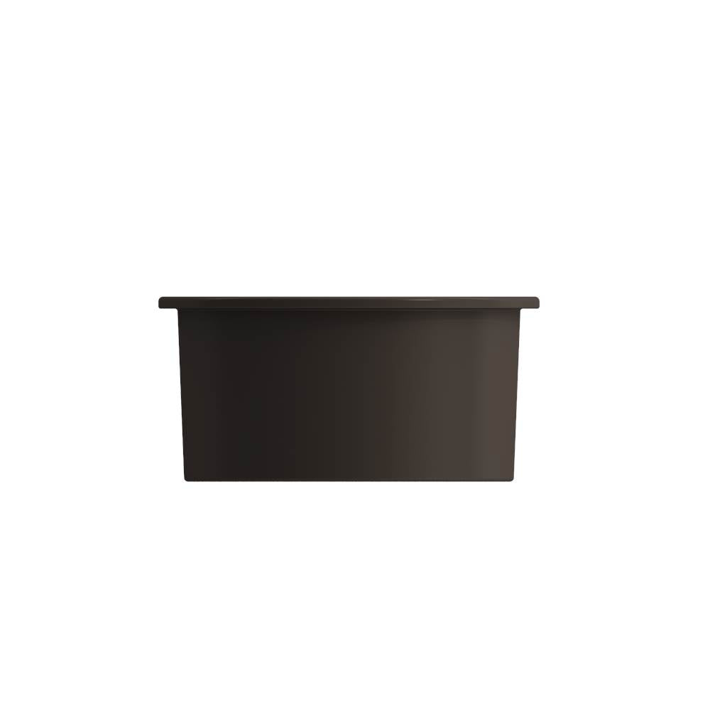 Sotto Round Dual-mount Fireclay 18.5 in. Single Bowl Bar Sink with Protective Bottom Grid and Strainer in White