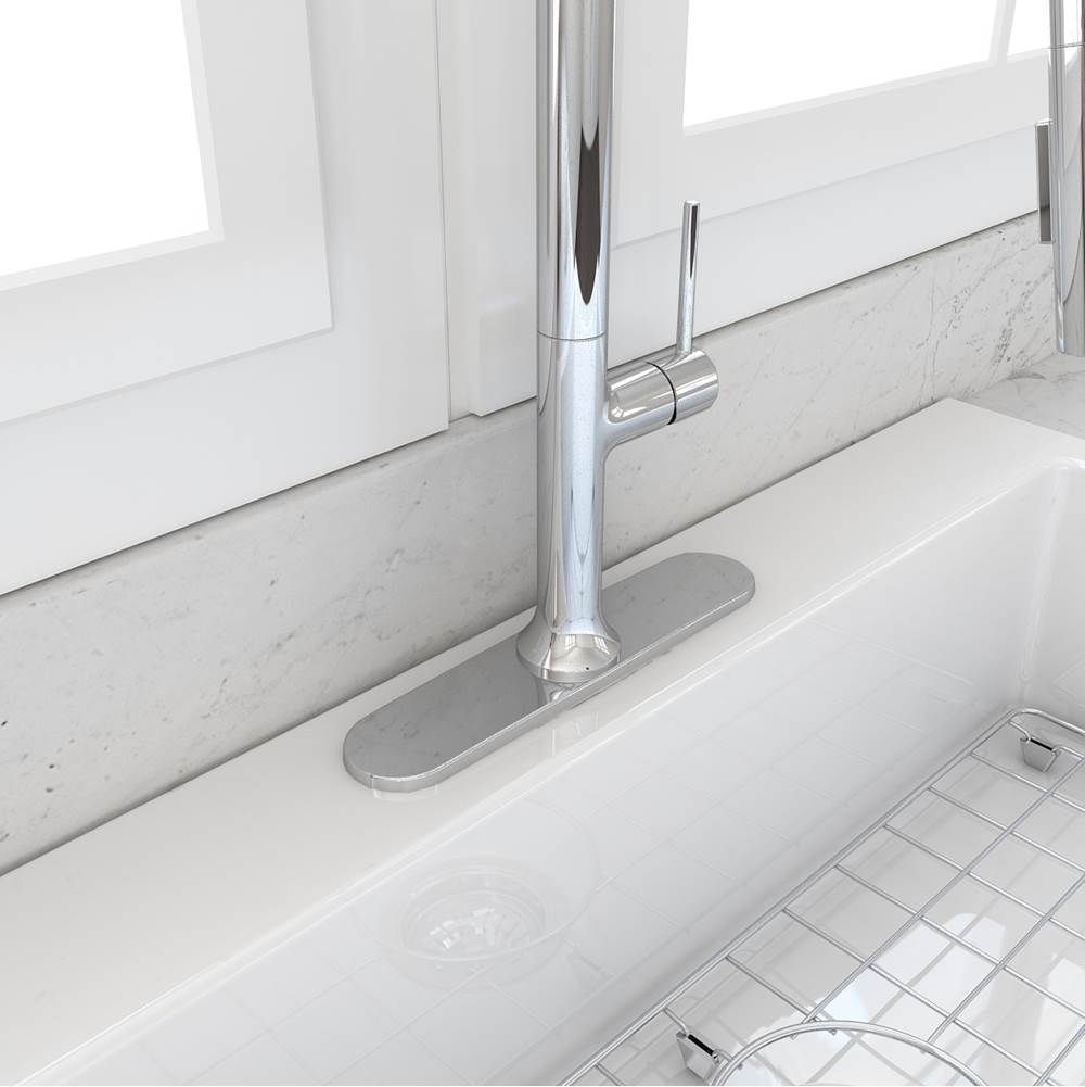 Modern Kitchen Faucet Deck Plate Brushed Gold
