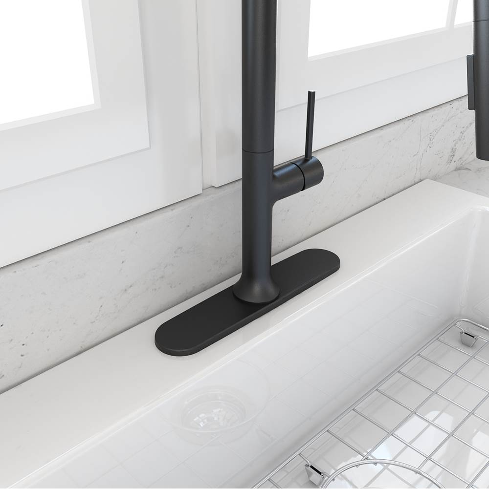 Modern Kitchen Faucet Deck Plate Brushed Gold