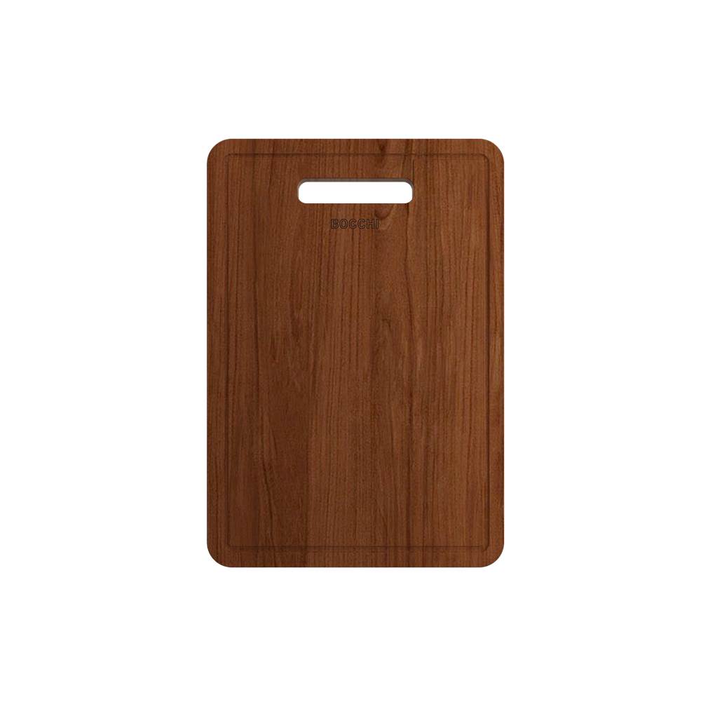 BOCCHI - Wooden Cutting Board For Baveno w/ Handle - Sapele Mahogany For 1633 (Inner Ledge), 1616 and 1618 sinks - Mahogany