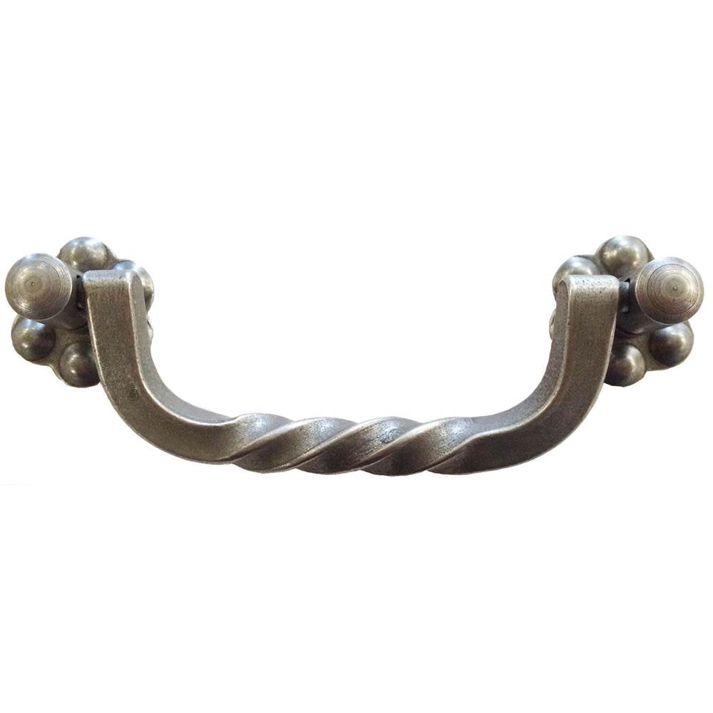 Bouvet - Classic Cabinet Drop Pull with Rosettes - Pewter 012