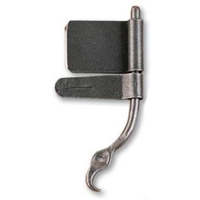 Bouvet - Wrought Iron Rat Tail Hinge - Hammered Oxidized Black 036