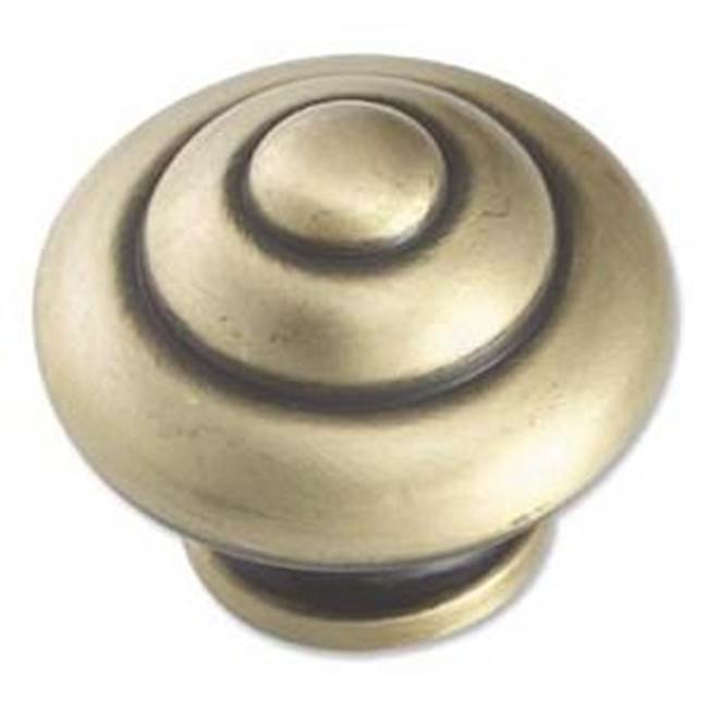 Bouvet - Round Classic Cabinet Knob - Antique Brass 057