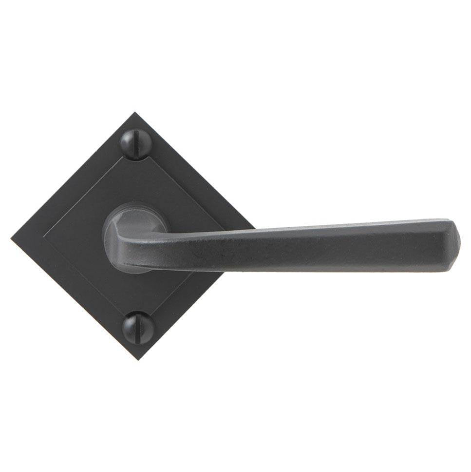 Bouvet - Knob on rosette set - Complete tubular privacy set for 1 3/4'' door - Pewter 012