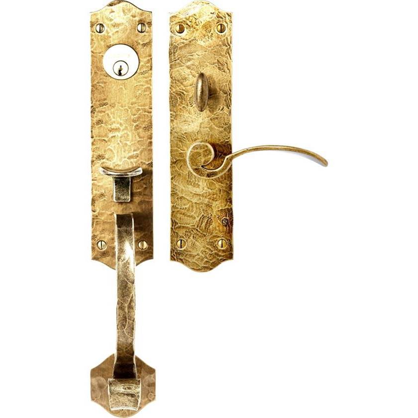 Bouvet - 2571 Entrance Handle Set - Complete full dummy set - Hammered Rust 029