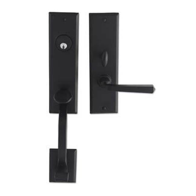 Bouvet - Entrance Handle Set - Trim set without mechanism - Pewter 012