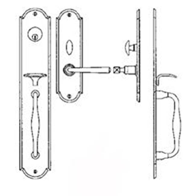 Bouvet - Entrance Handle Set - Complete full dummy set - Pewter 012