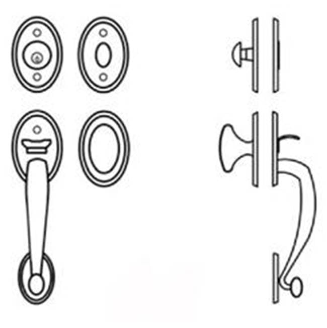Tubular Entrance Handle Set - Complete single cylinder set for 1 3/4'' door