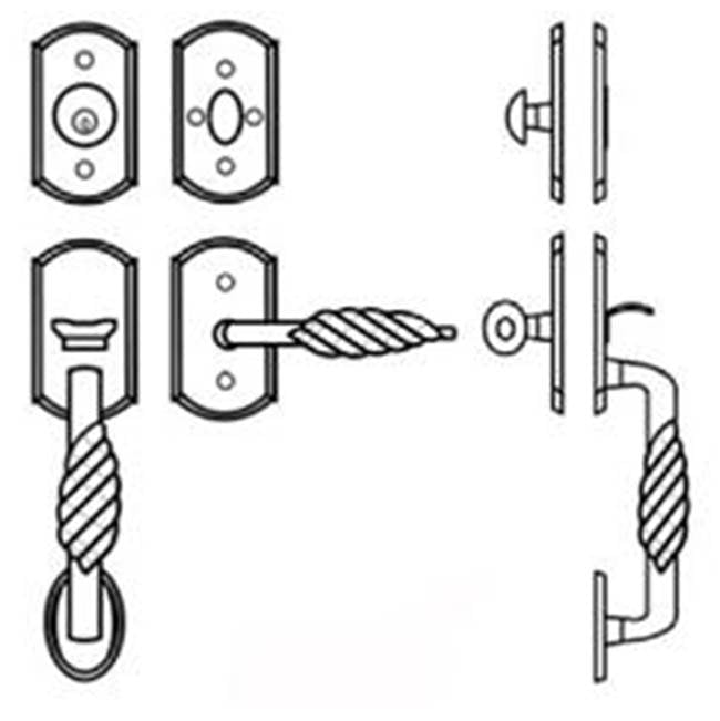 Tubular Entrance Handle Set - Complete full dummy set