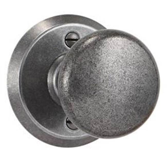 Bouvet - Knob set on rosette - Complete passage set - Pewter 012