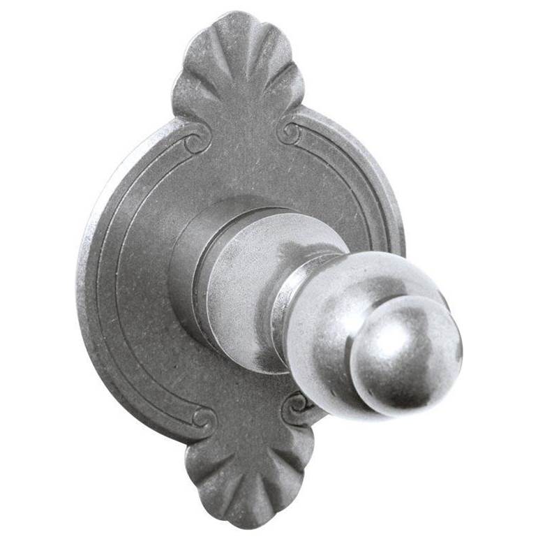 Bouvet - Robe Hook 6107 with 1404 Rosette - Pewter 012