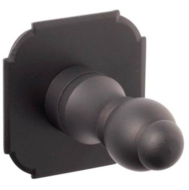 Bouvet - Robe Hook 6107 with 1408 Rosette - Pewter 012