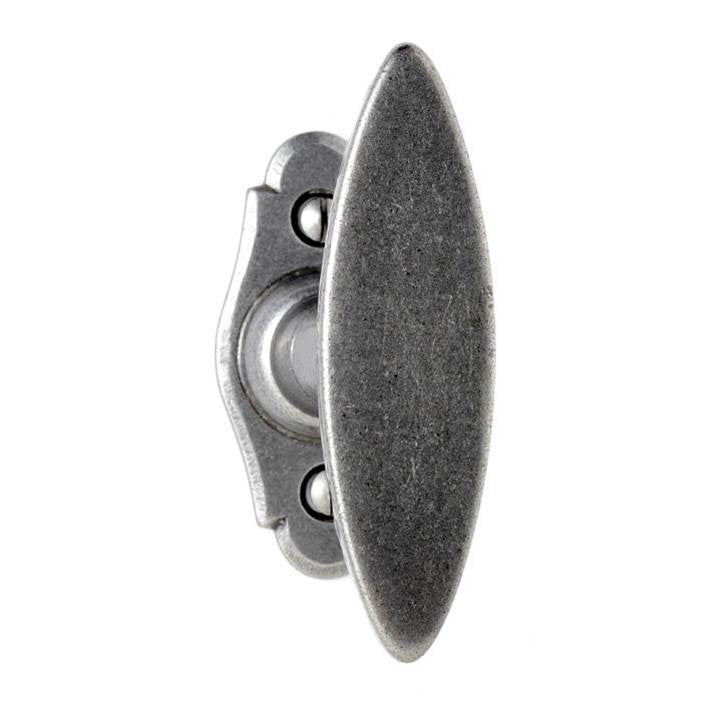 Bouvet - Knob on Plate Vegetal - Pewter 012