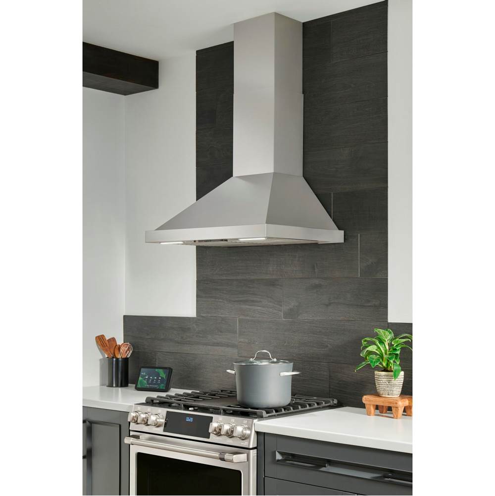 36-Inch Wall Mount Chimney Hood W/ Smartsense And Voice Control, 650 Max Blower Cfm, Stainless Steel