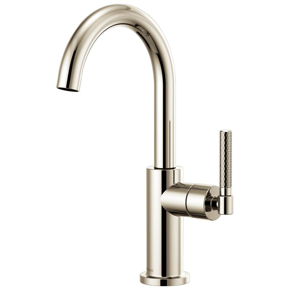 Brizo - Litze Bar Faucet with Arc Spout and Knurled Handle Kit - Polished Nickel
