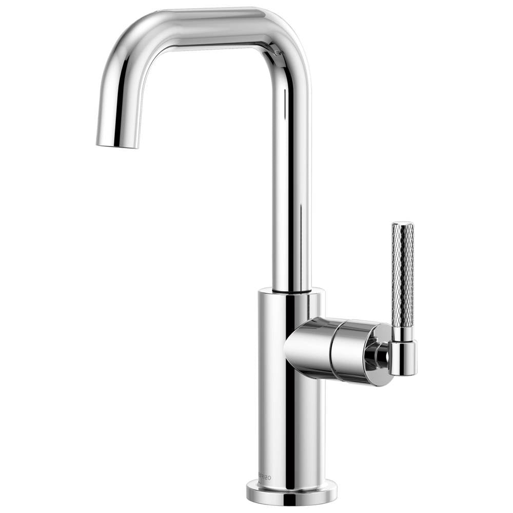 Brizo - Litze Bar Faucet with Square Spout and Knurled Handle Kit - Chrome