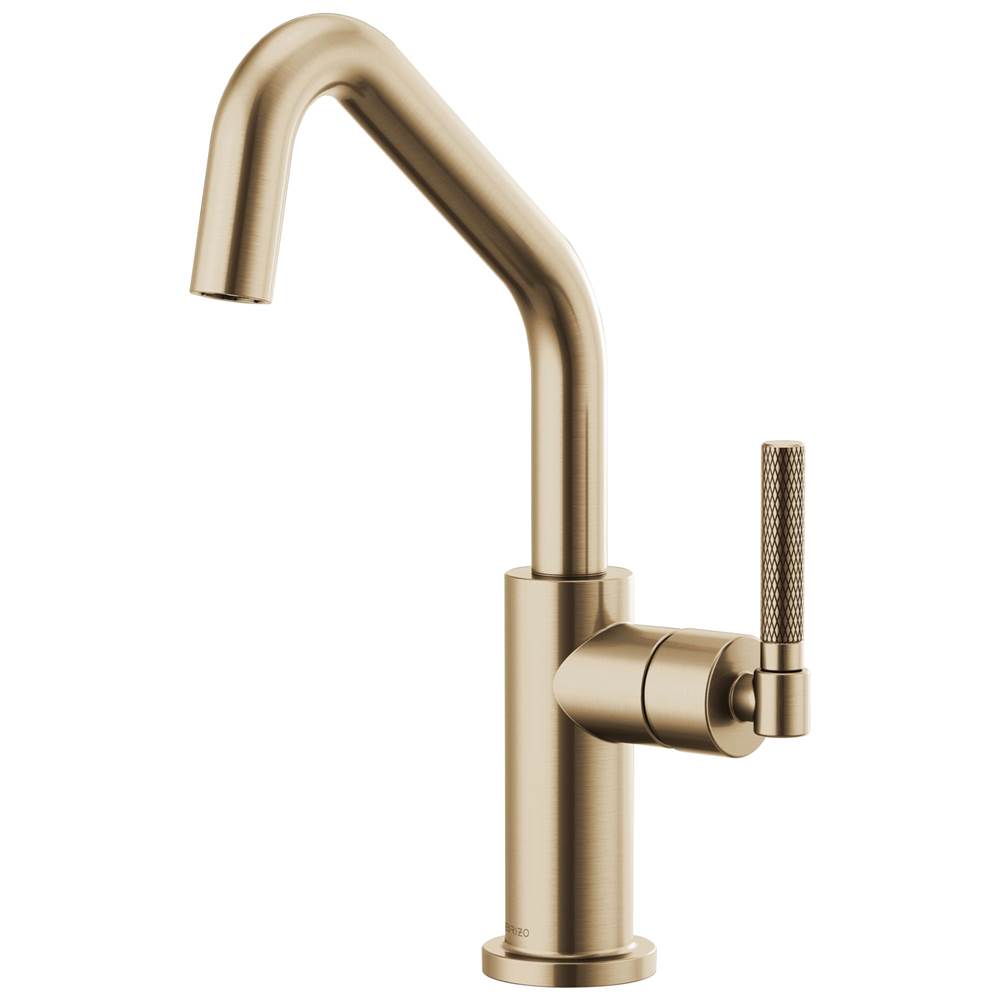 Brizo - Litze Bar Faucet with Angled Spout and Knurled Handle Kit - Luxe Gold