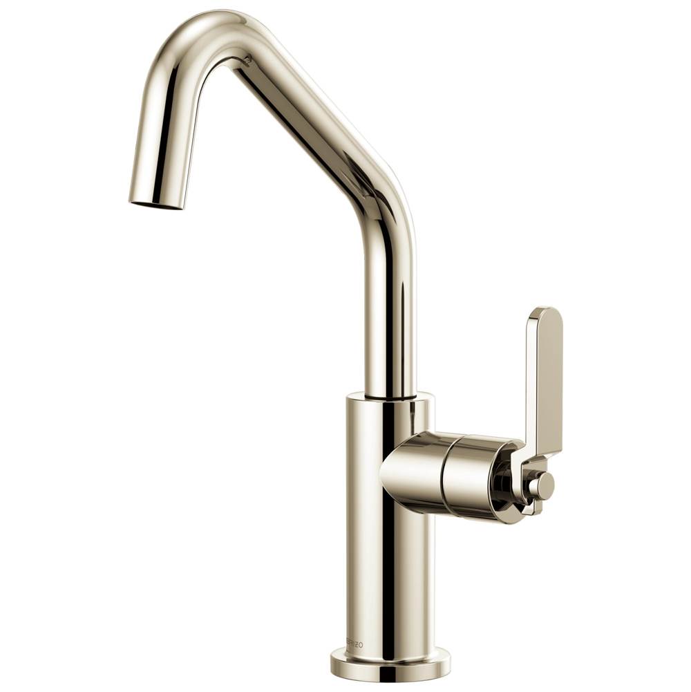 Brizo - Litze Bar Faucet with Angled Spout and Industrial Handle Kit - Polished Nickel
