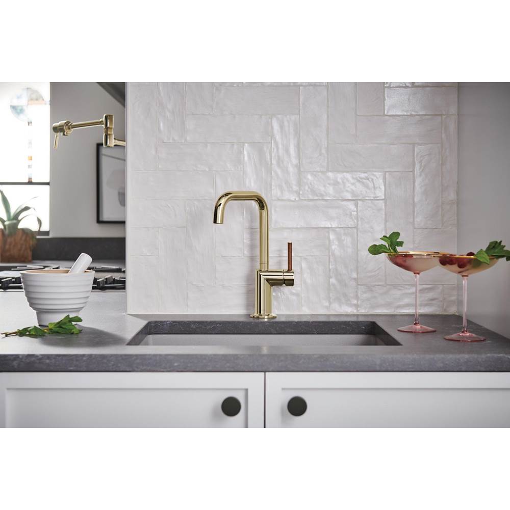Odin Bar Faucet with Square Spout - Less Handle