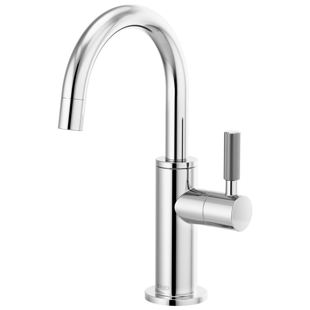 Brizo - Litze Beverage Faucet with Arc Spout and Knurled Handle - Chrome