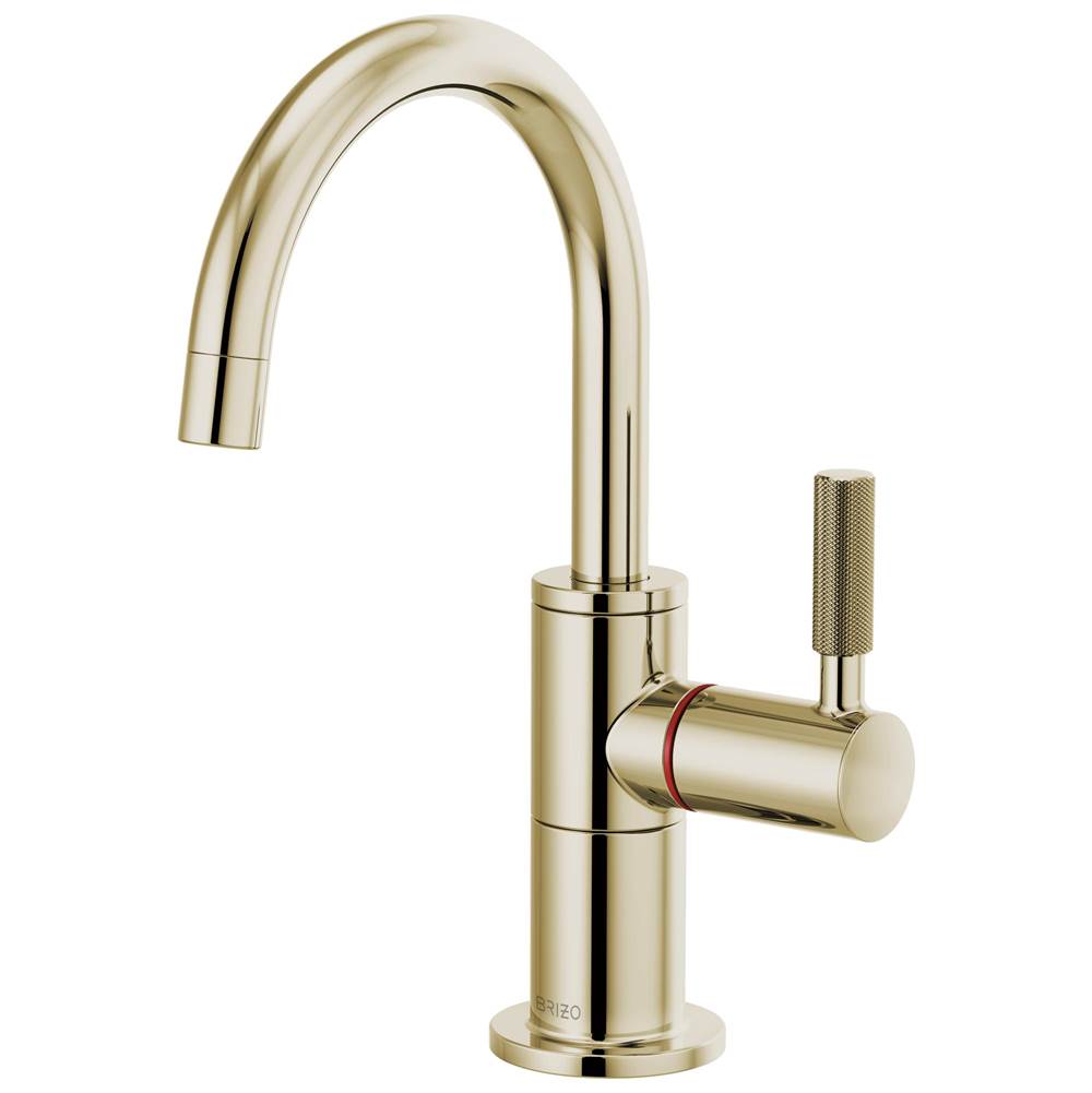 Brizo - Litze Instant Hot Faucet with Arc Spout and Knurled Handle - Polished Nickel