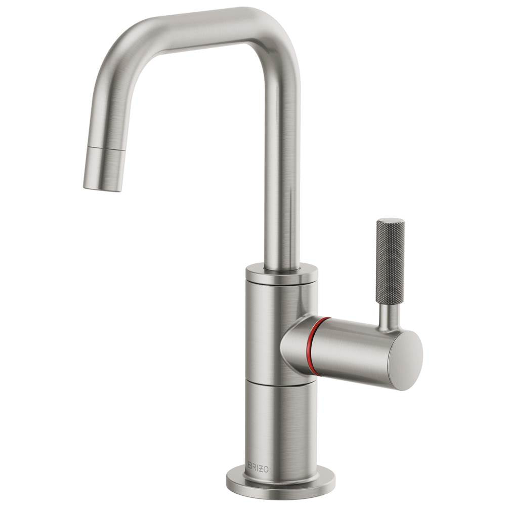 Brizo - Litze Instant Hot Faucet with Square Spout and Knurled Handle - Stainless
