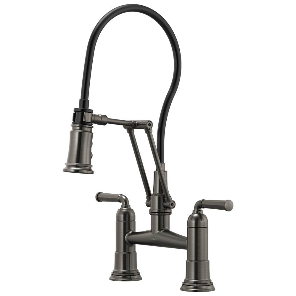 Brizo - Rook Articulating Bridge Faucet - Luxe Steel