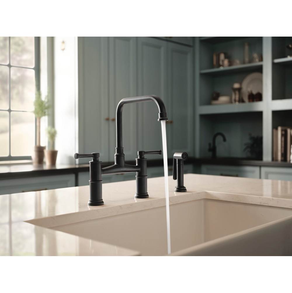 Artesso Bridge Faucet with Side Sprayer