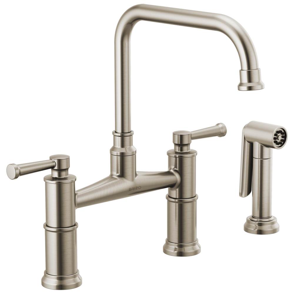 Brizo - Artesso Bridge Faucet with Side Sprayer - Stainless