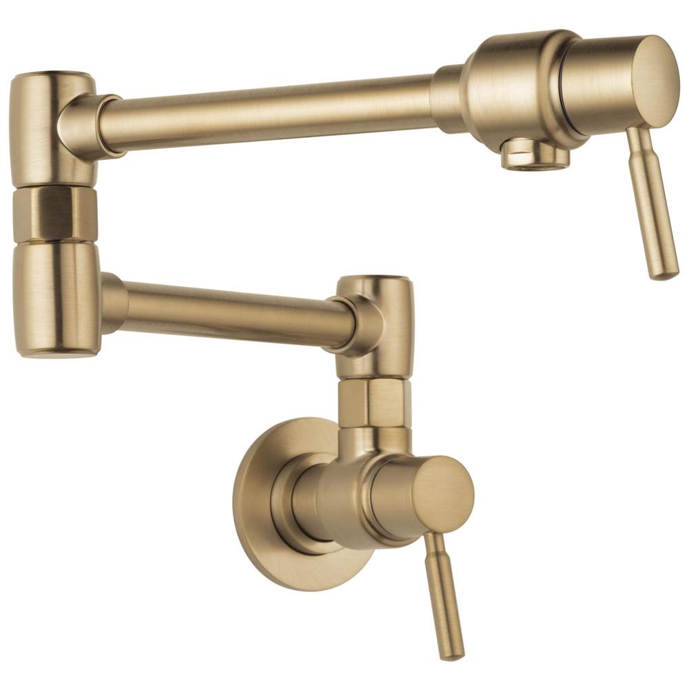 Brizo - European Linear Wall Mount Pot Filler - Luxe Gold