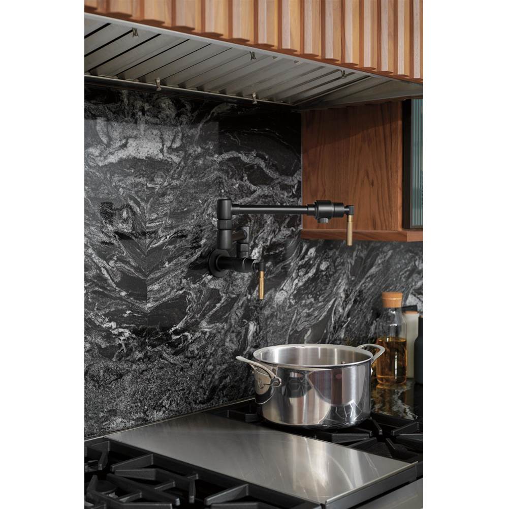 Litze Wall Mount Pot Filler with Knurled Handle Kit
