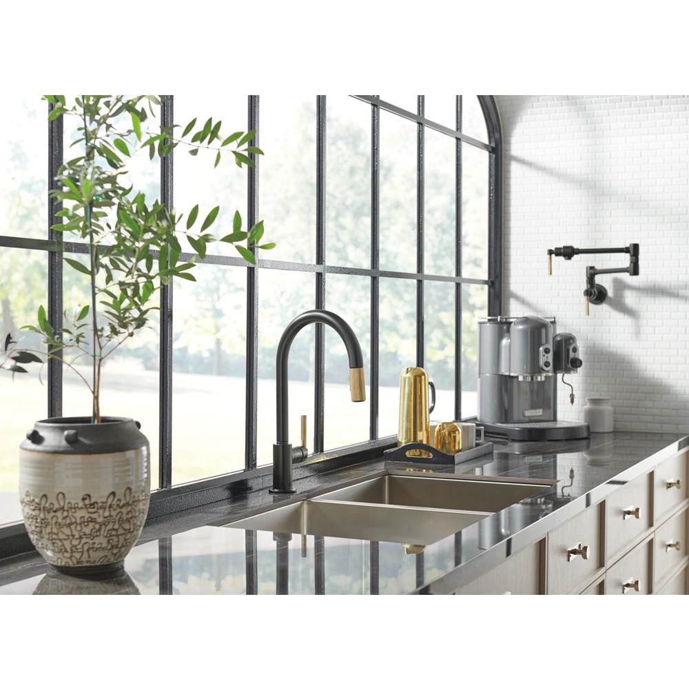 Litze Wall Mount Pot Filler with Knurled Handle Kit