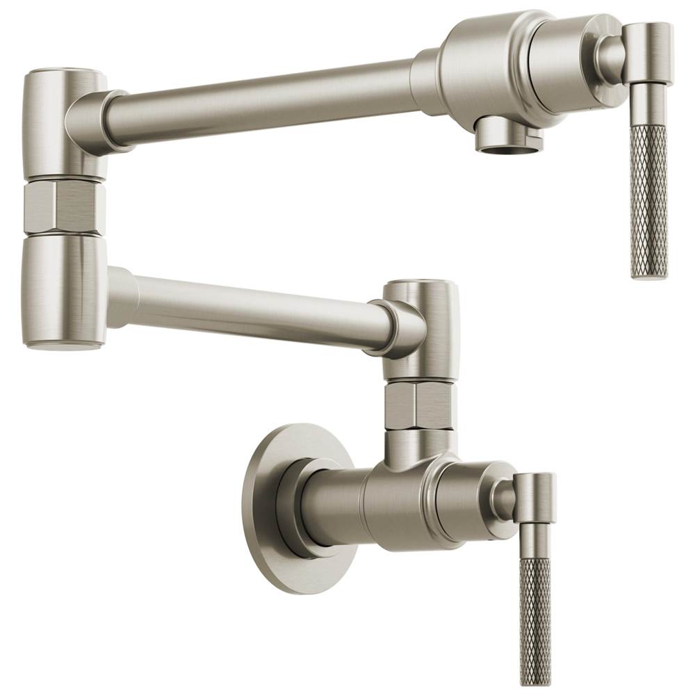 Brizo - Litze Wall Mount Pot Filler with Knurled Handle Kit - Stainless