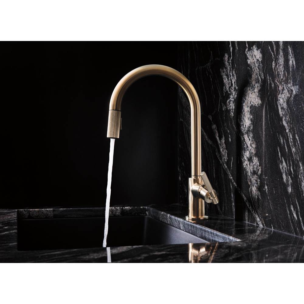 Litze Pull-Down Faucet with Arc Spout and Knurled Handle