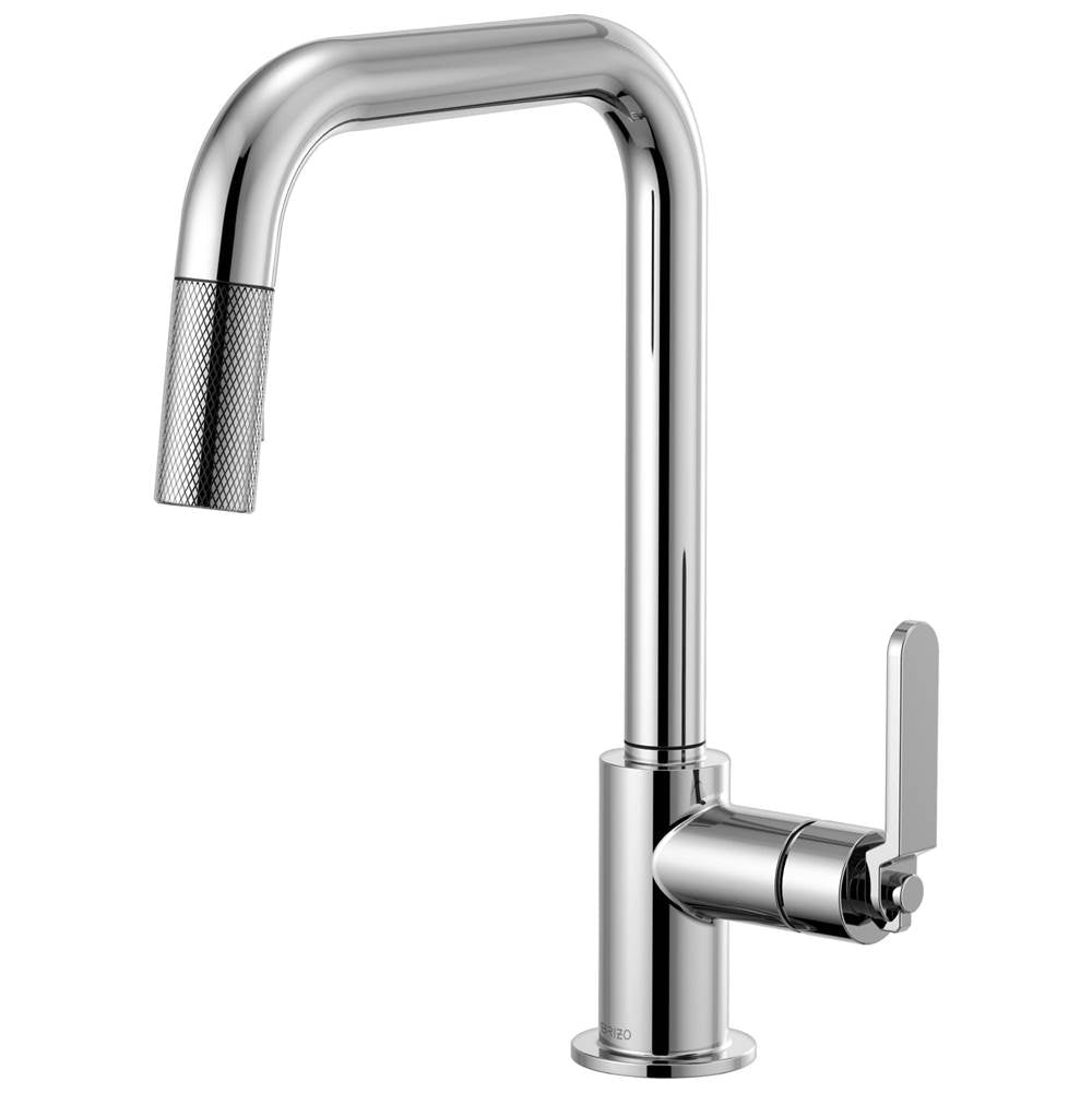 Brizo - Litze Pull-Down Faucet with Square Spout and Industrial Handle - Chrome