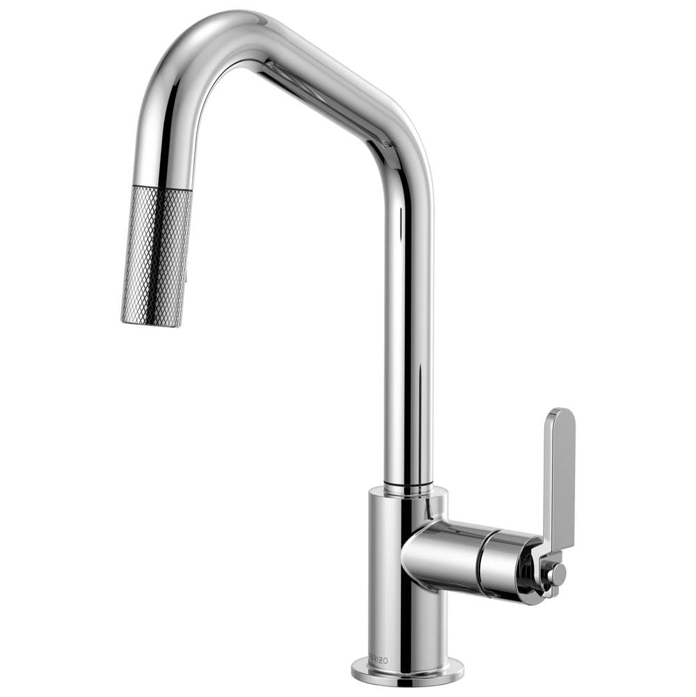 Brizo - Litze Pull-Down Faucet with Angled Spout and Industrial Handle - Chrome