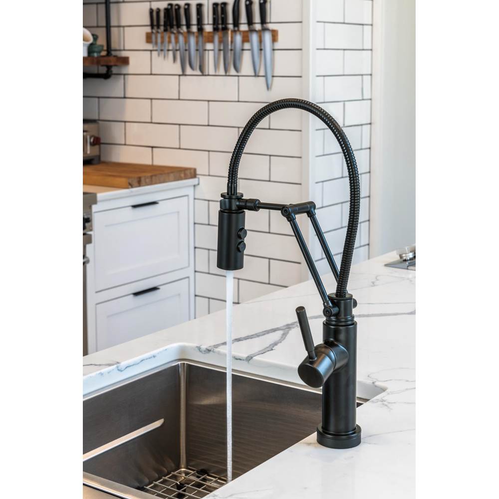 Solna Articulating Faucet With Finished Hose