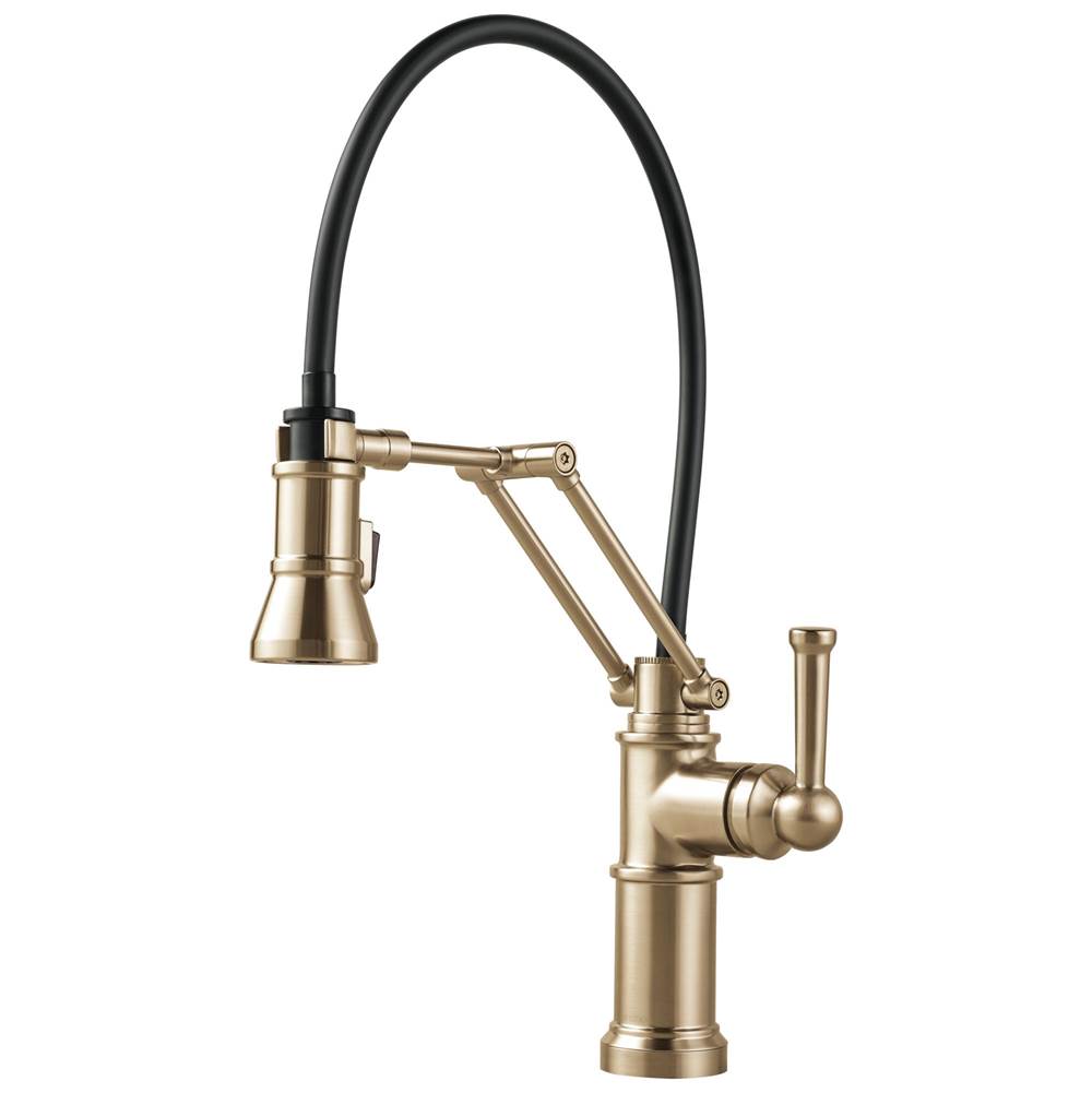 Brizo - Artesso Single Handle Articulating Kitchen Faucet - Luxe Gold