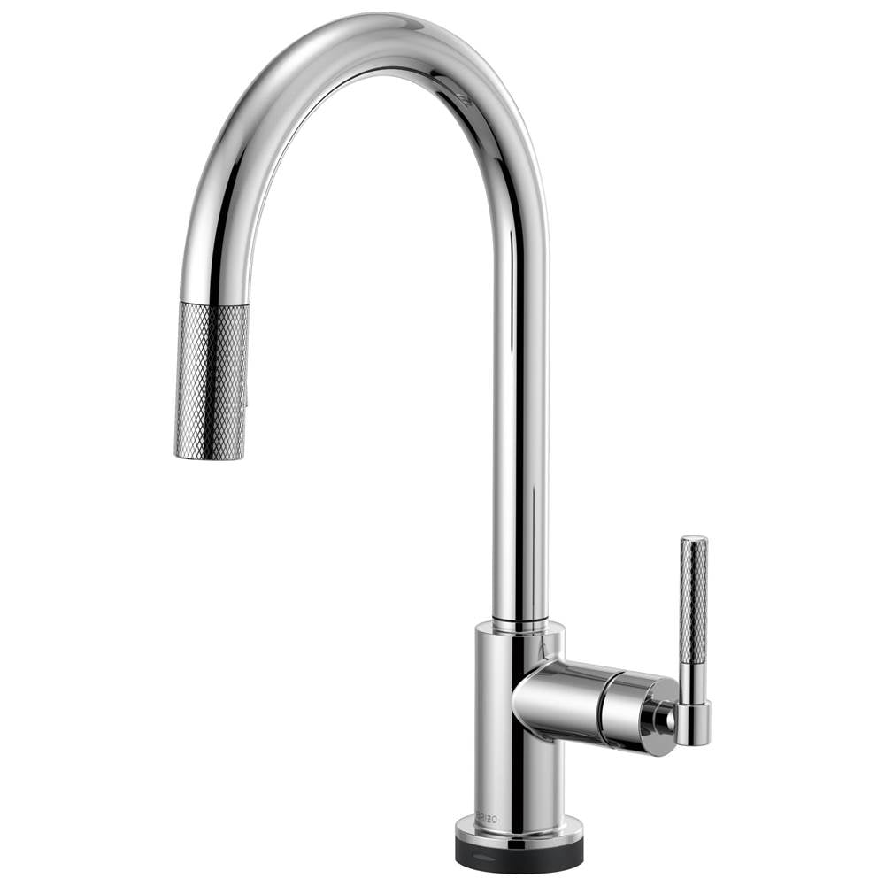 Brizo - Litze SmartTouch Pull-Down Kitchen Faucet with Arc Spout and Knurled Handle - Chrome