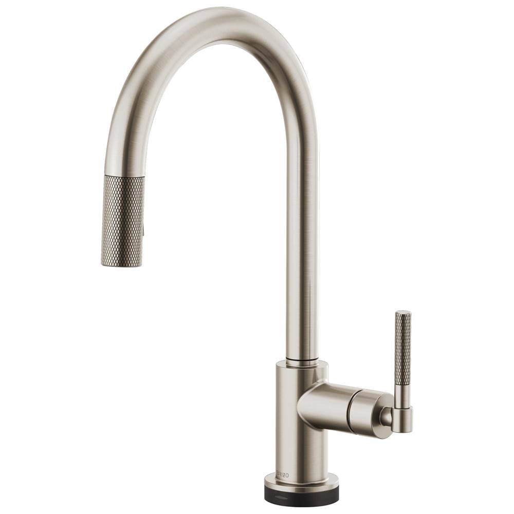 Brizo - Litze SmartTouch Pull-Down Kitchen Faucet with Arc Spout and Knurled Handle - Stainless