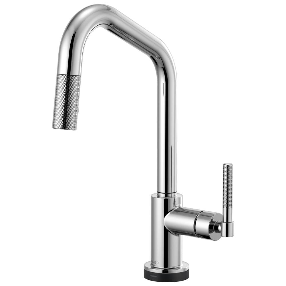 Brizo - Litze SmartTouch Pull-Down Kitchen Faucet with Angled Spout and Knurled Handle - Chrome