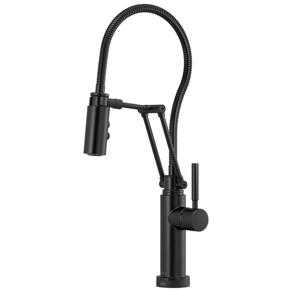 Brizo - Solna SmartTouch Articulating Kitchen Faucet With Finished Hose - Matte Black