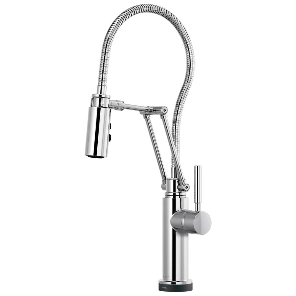 Brizo - Solna SmartTouch Articulating Kitchen Faucet With Finished Hose - Chrome