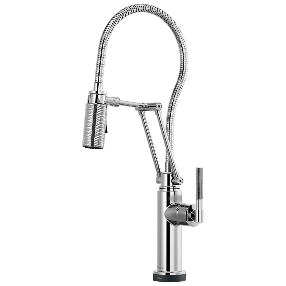 Brizo - Litze SmartTouch Articulating Kitchen Faucet With Finished Hose - Chrome